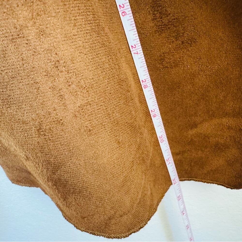 ANTHROPOLOGIE Brown Cream White Teddy Shearling $138 Open Vest Sleeveless Top M - Picture 13 of 16
